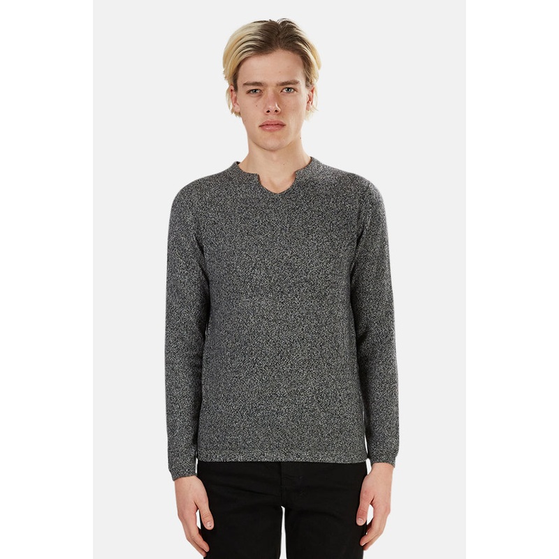 Cashmere Modified V-Neck Sweater Salt ‘n’ Pepper