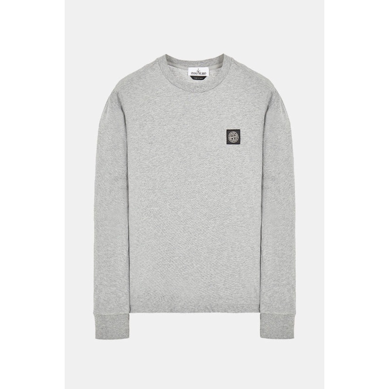 Chest Logo Long Sleeve Tee Melange Grey