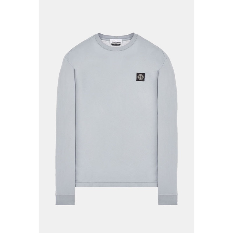 Chest Logo Long Sleeve Tee Pearl Grey