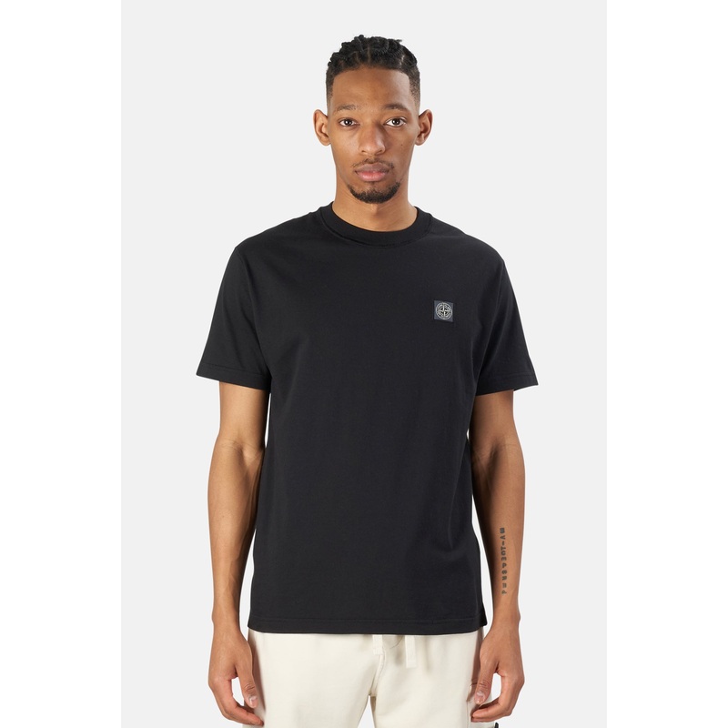 Cotton Knitted Fissato Tee Black