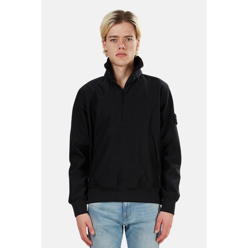 Ghost Piece Nylon 3/4 Zip Pullover Black