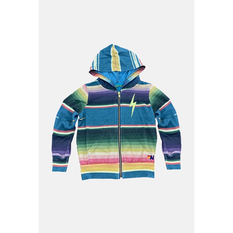 Kids Serape Bolt Zip Hoodie Blue