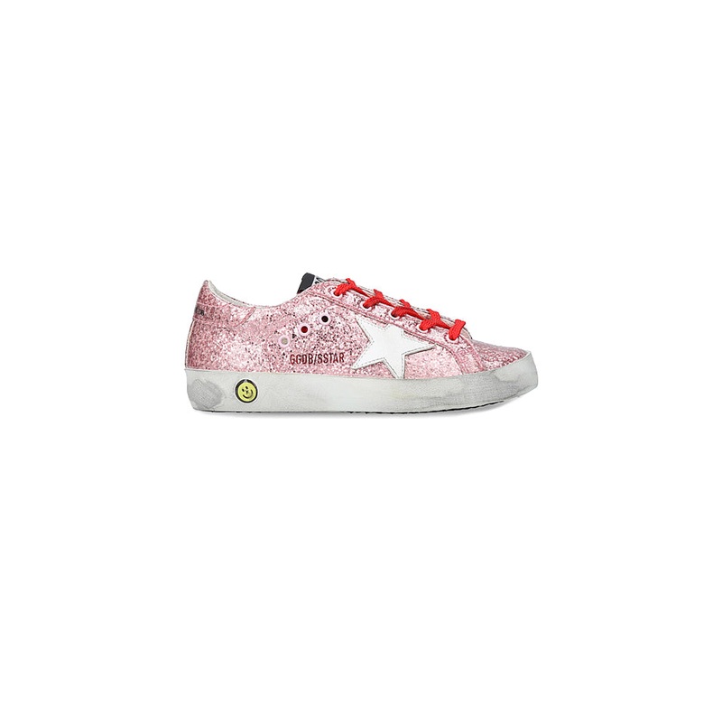 Kids Super-Star Low Top Sneaker Pink Glitter