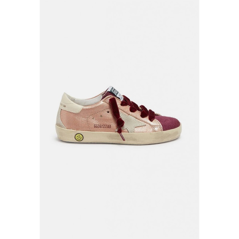 Kids Super-Star Low Top Sneaker Powder Leather/Cream Star