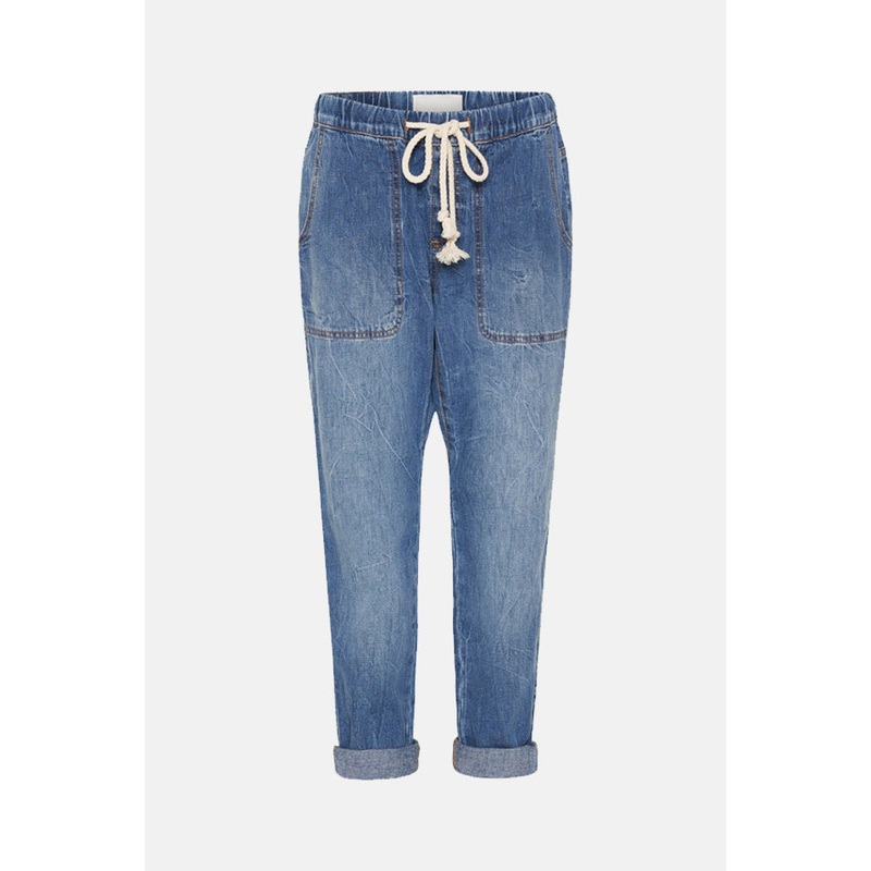 Shabbies Drawstring Boyfriend Jean Resort Blue