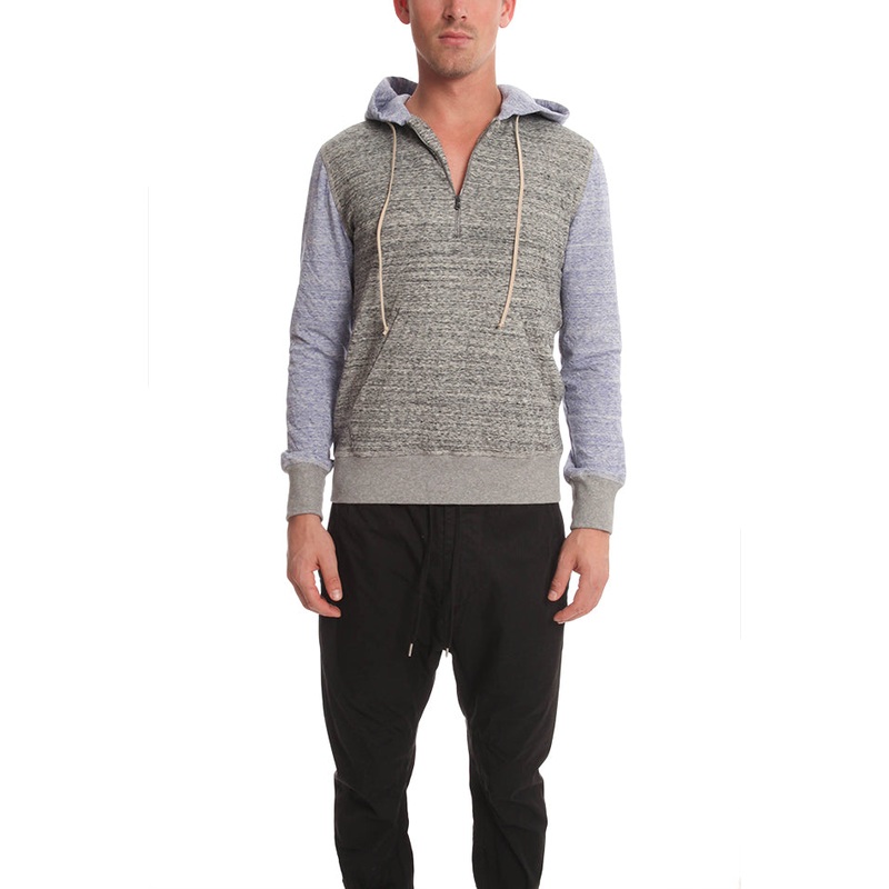 1/4 Zip Hoodie Tiger Grey/Lavender