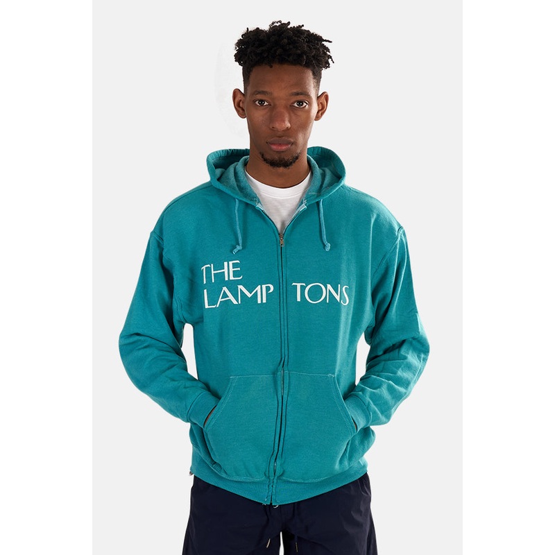 Lamptons Hoodie Teal/White|L