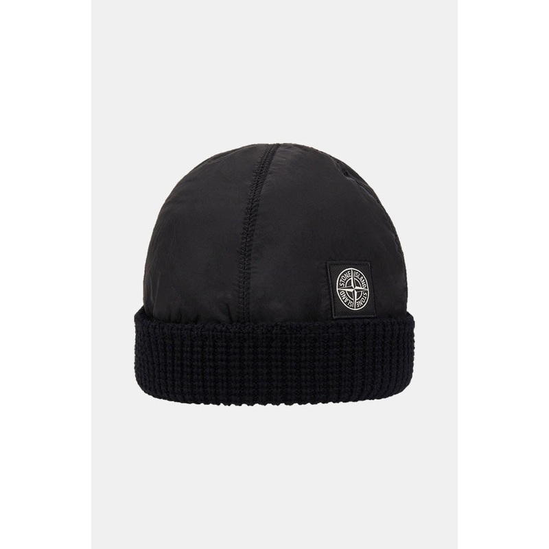 Pure Wool w/ Nylon Metal Beanie Black