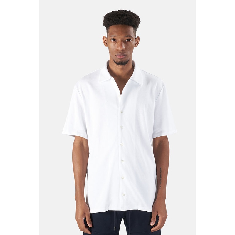 Short Sleeve Pique Shirt White