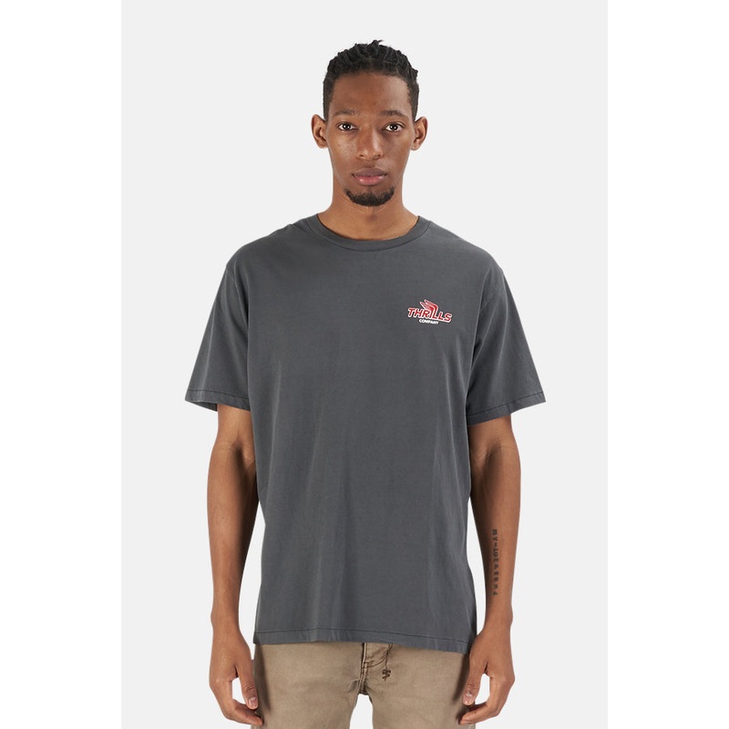 Thrills Black Burner Merch Fit Tee