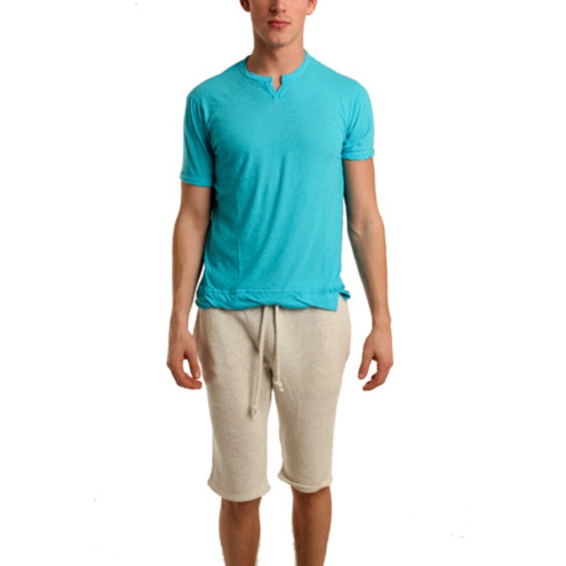 V::ROOM Cyan Slit Neck Tee|S|M|L|XL|XXL
