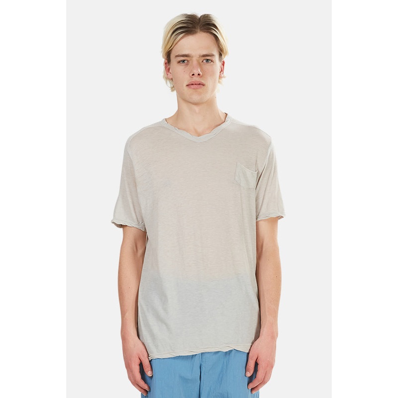 V::ROOM Light Grey Highsoft V Neck Tee