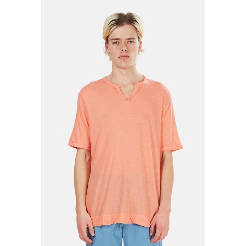 V::ROOM Orange Slit Neck Tee|S|M|L|XL|XXL