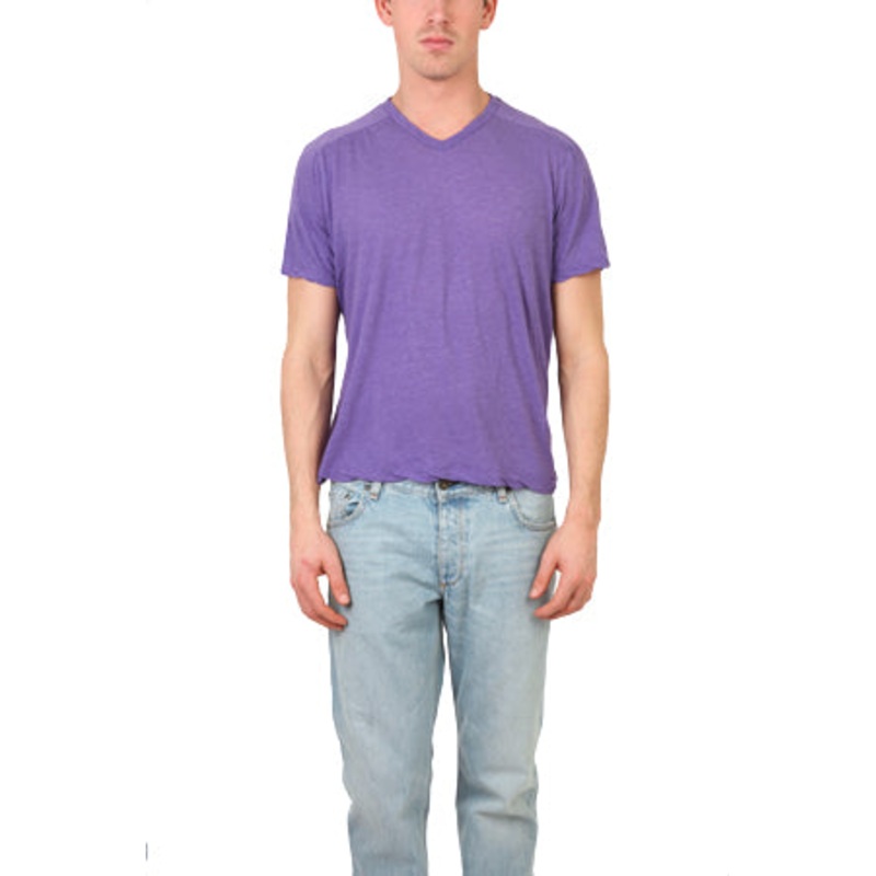 V::ROOM Purple Highsoft V Neck Tee