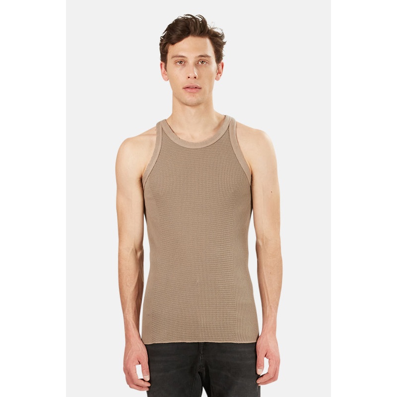 V::Room Taupe Grey Knit Tank|2|4