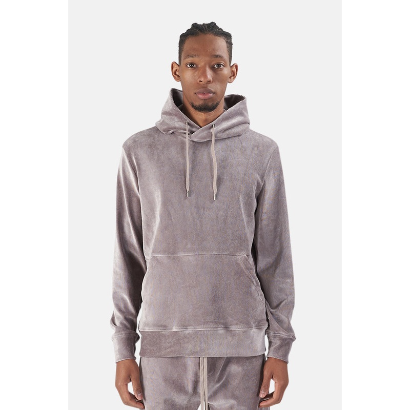 Wheelers.V Taupe Bowery Velour Cord Hoodie