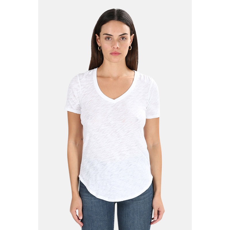 White ATM V Neck Tee|XS|M|XL