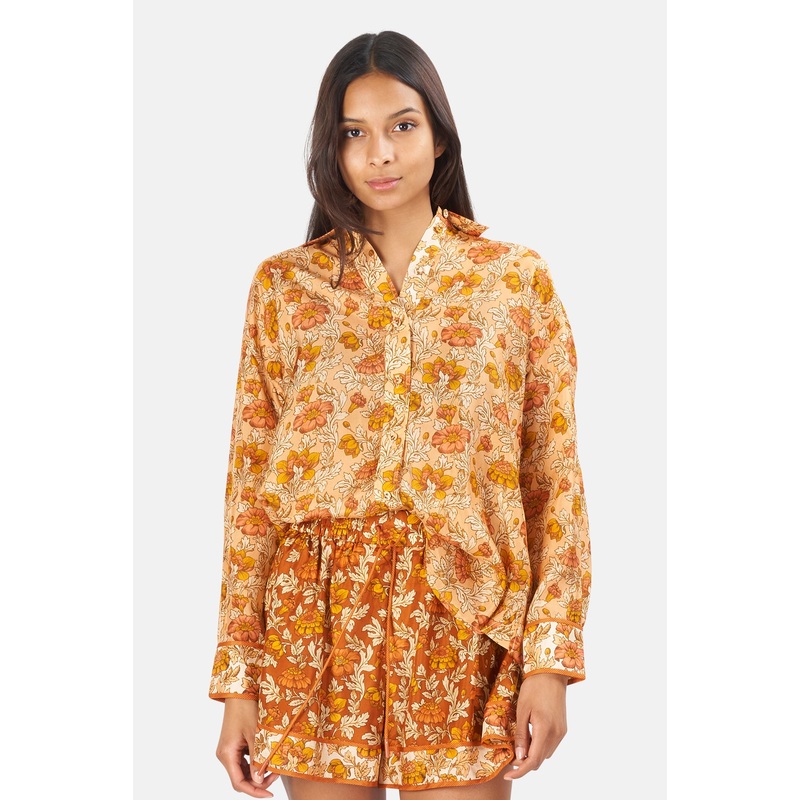 Andie Relaxed Shirt Duty Almond Floral
