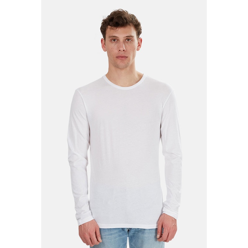 Classic Crew Long Sleeve Shirt White