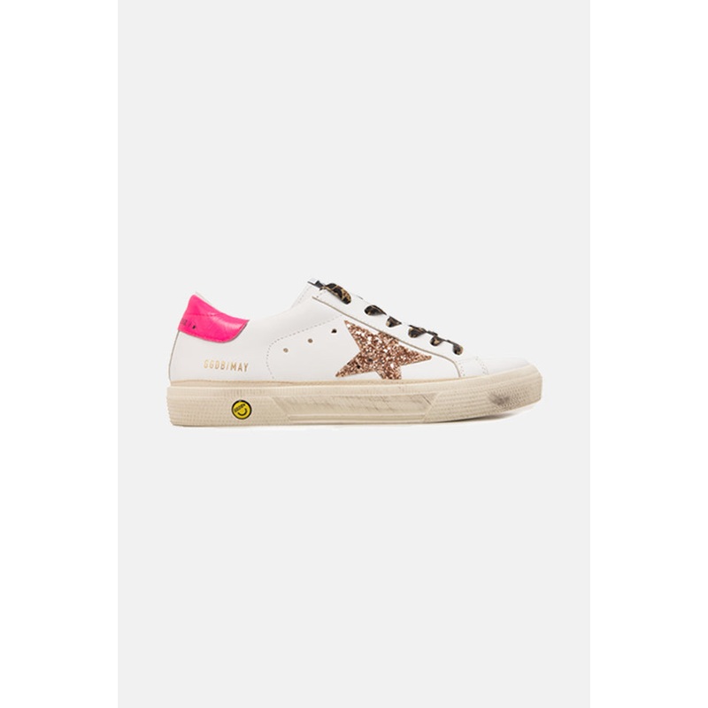 May Low Top Sneaker White/Peach Star/Pink Heel