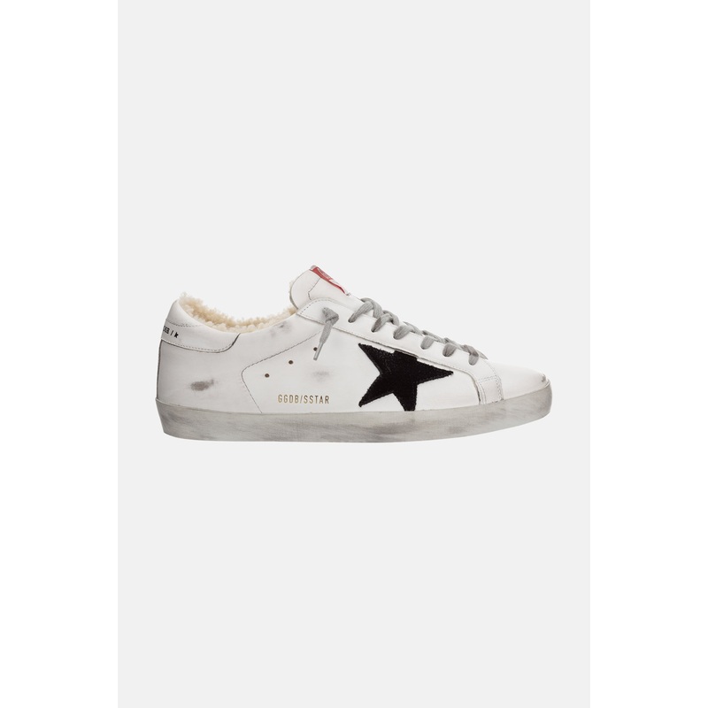 Super-Star Low Top Sneaker White/Shearling/Black Star