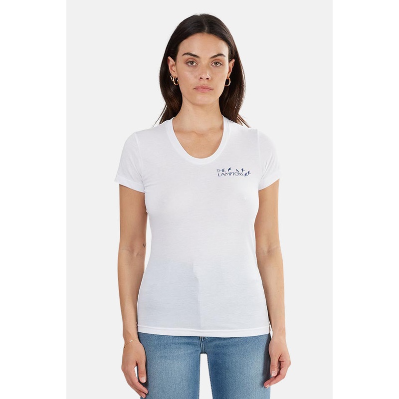 The Lamptons Chest Logo Crewneck Tee White