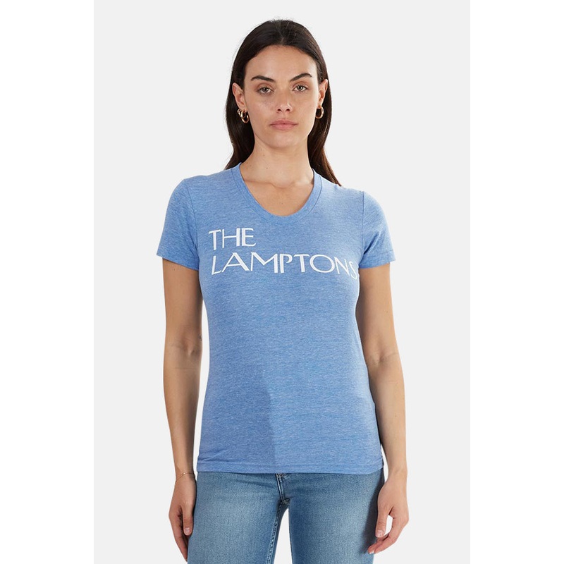 The Lamptons Crewneck Tee Heather Blue