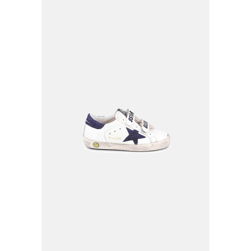 Toddler Old School Low Top Sneaker White/Blue Depth Star
