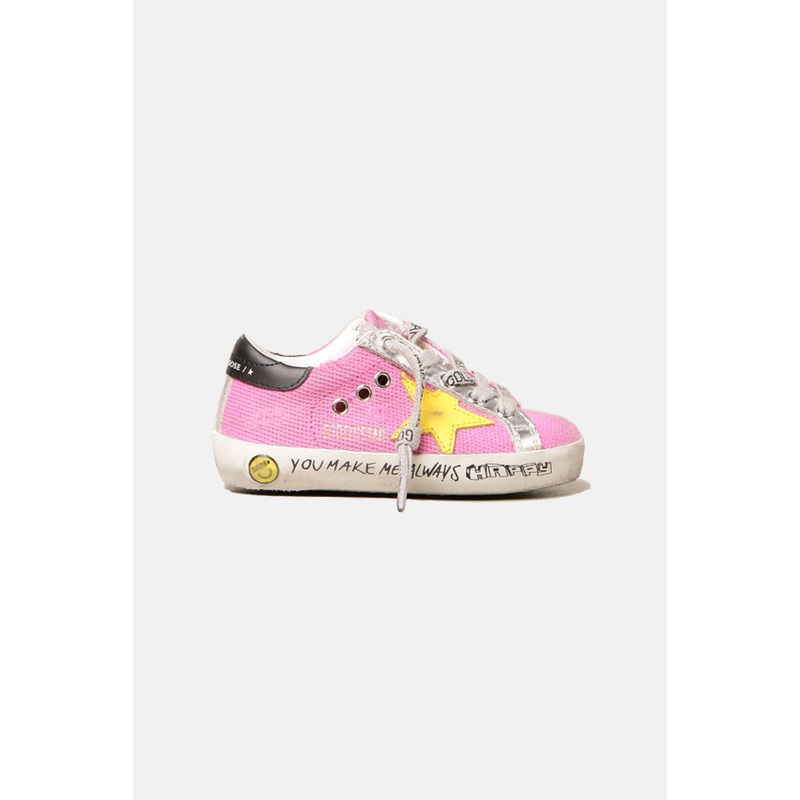 Toddler Super-Star Low Top Sneaker Pink/Yellow Star