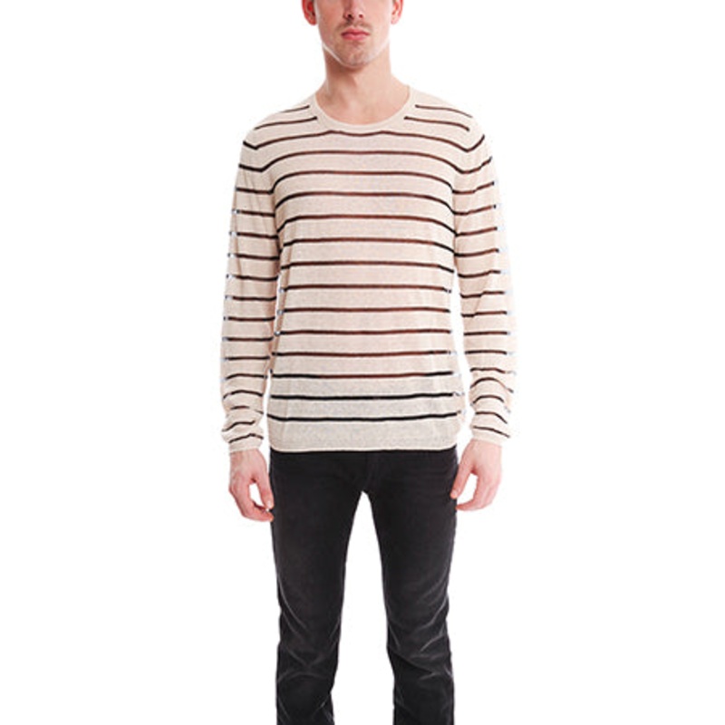 White Stripe Acne Colt Pullover Stripe Sweater