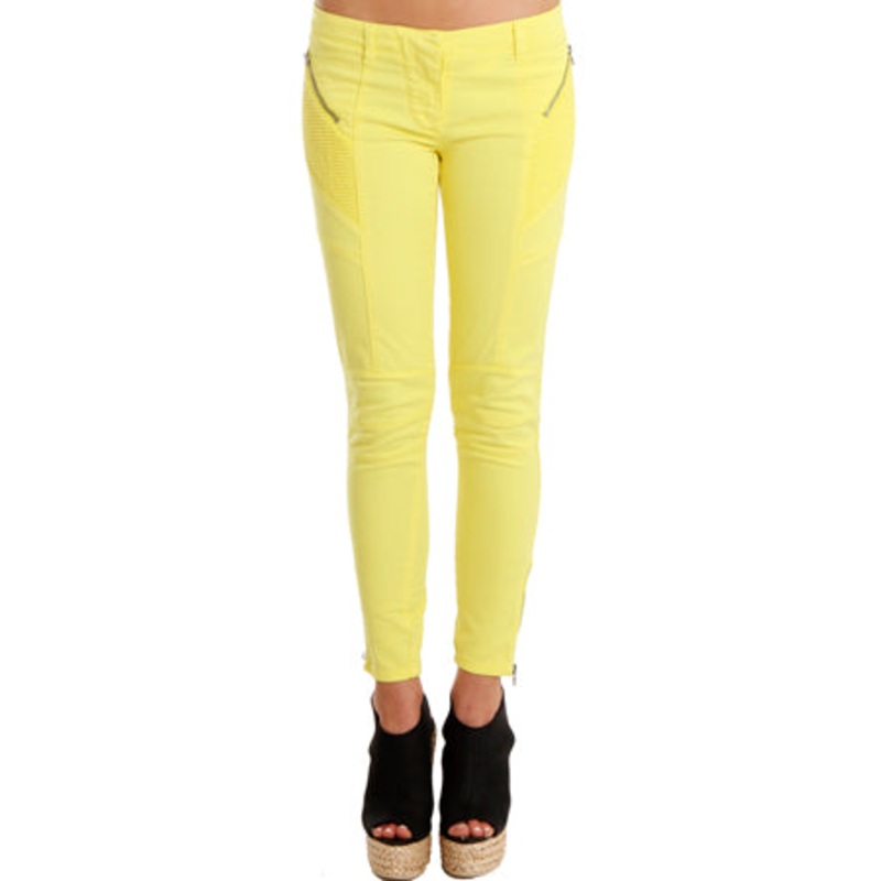 Yellow Pierre Balmain Moto Jean