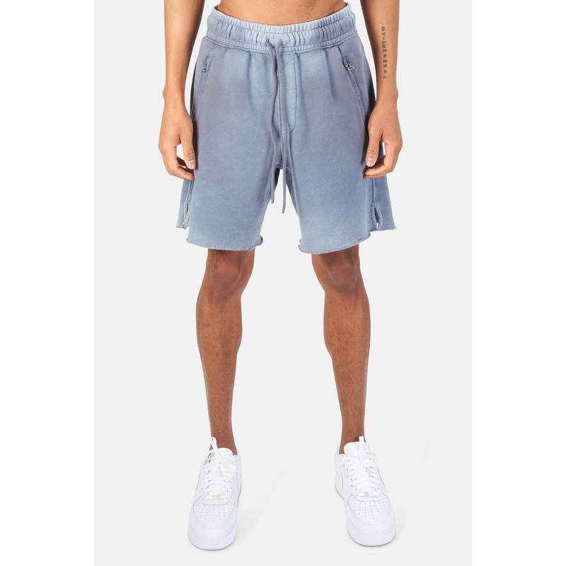 Bronx Zip Shorts Vintage Natural Blue