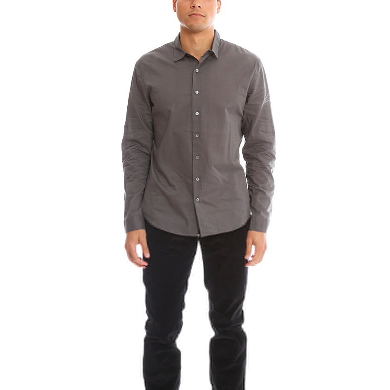 Button Down Dress Shirt Charcoal