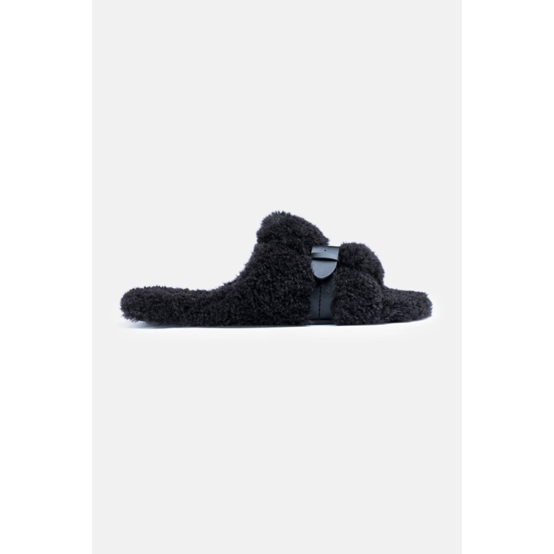 Irina Faux Fur Slide Black|36.5|37.5|37|38.5|38|39.5|39|40|41