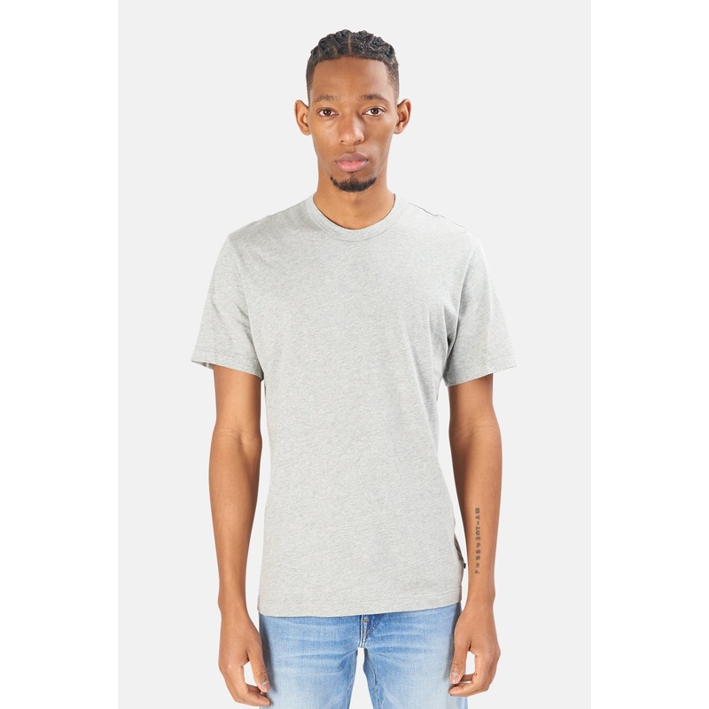 Lightweight Jersey Crew Tee Heather Grey