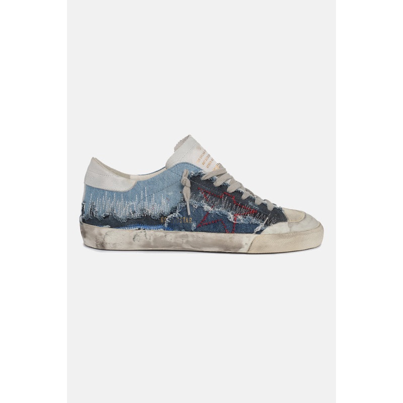 Super-Star Low Top Sneaker Blue Denim Unstitched