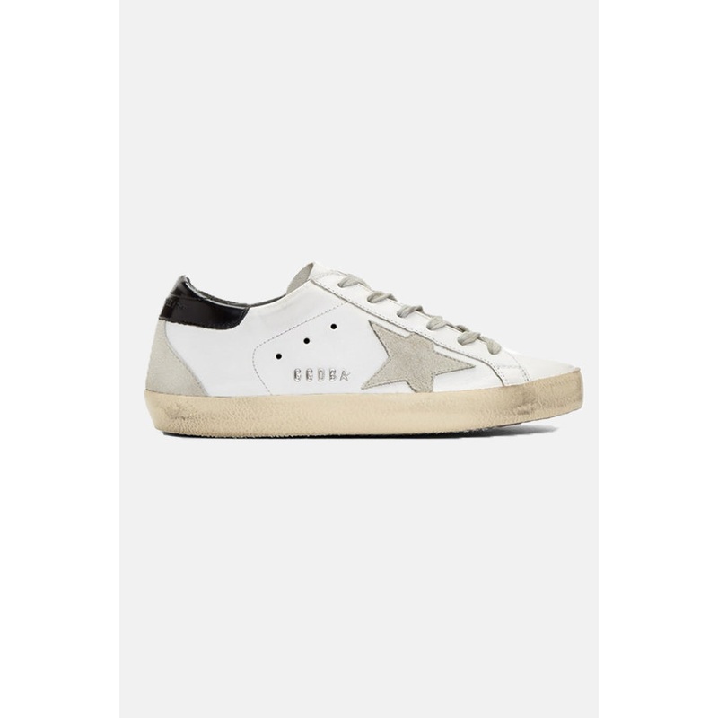 Super-Star Low Top Sneaker White/Suede Star/Black Heel