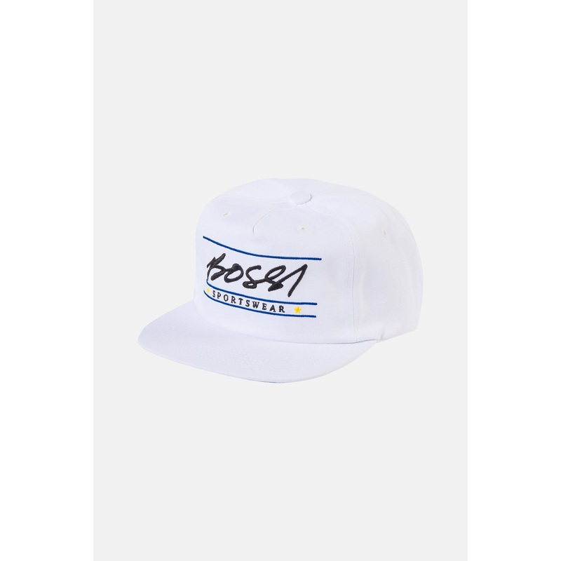3 Bar / 2 Star Hat White|OS