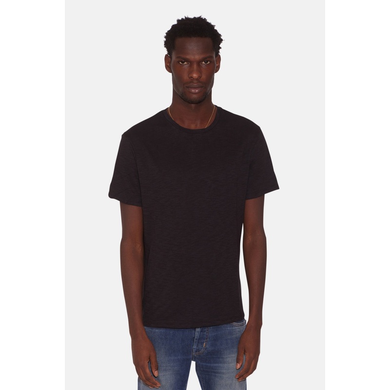 Short Sleeve Slub Tee Black|XS|S|M|L|XL|XXL