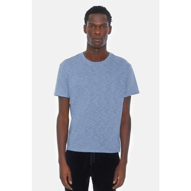 Short Sleeve Slub Tee Hampton Blue