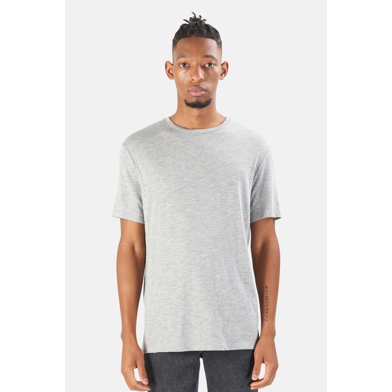 Short Sleeve Slub Tee Light Grey Heather