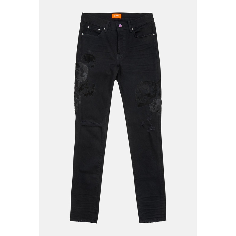 Skull Jean Black 3D|30|31|32|33|34|36