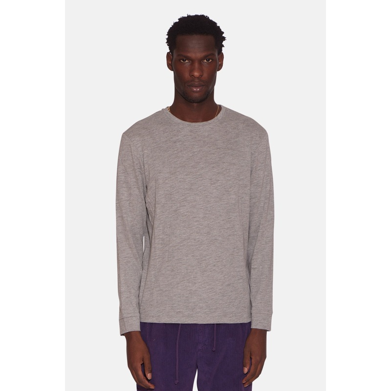 Slub Long Sleeve Tee Light Grey Heather