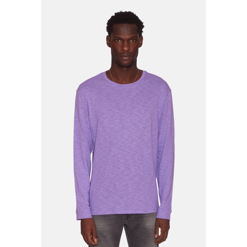 Slub Long Sleeve Tee Soft Purple