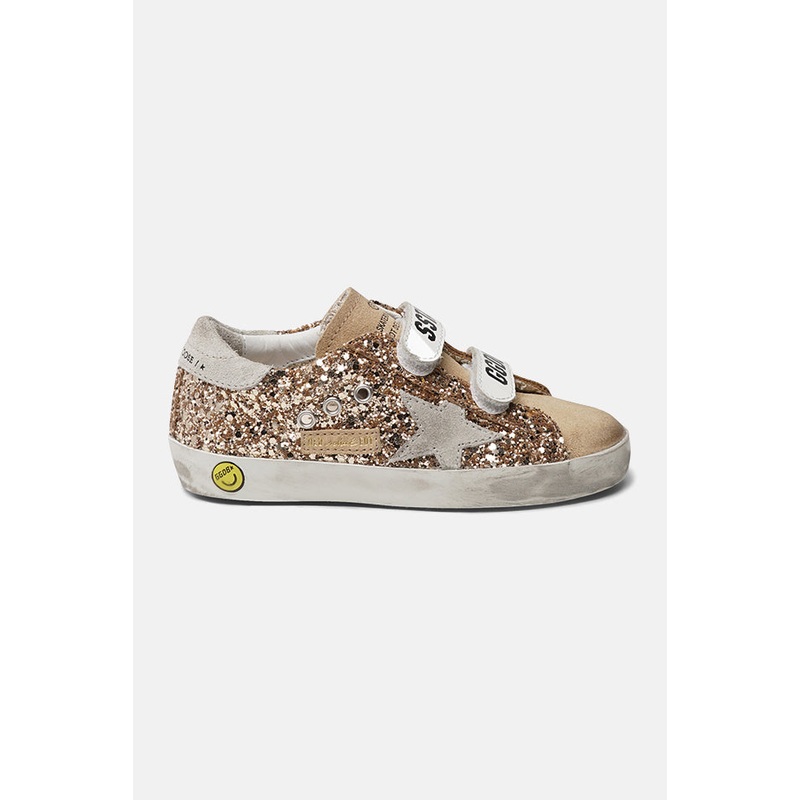 Toddler Old School Low Top Sneaker Cappuccino/Glitter