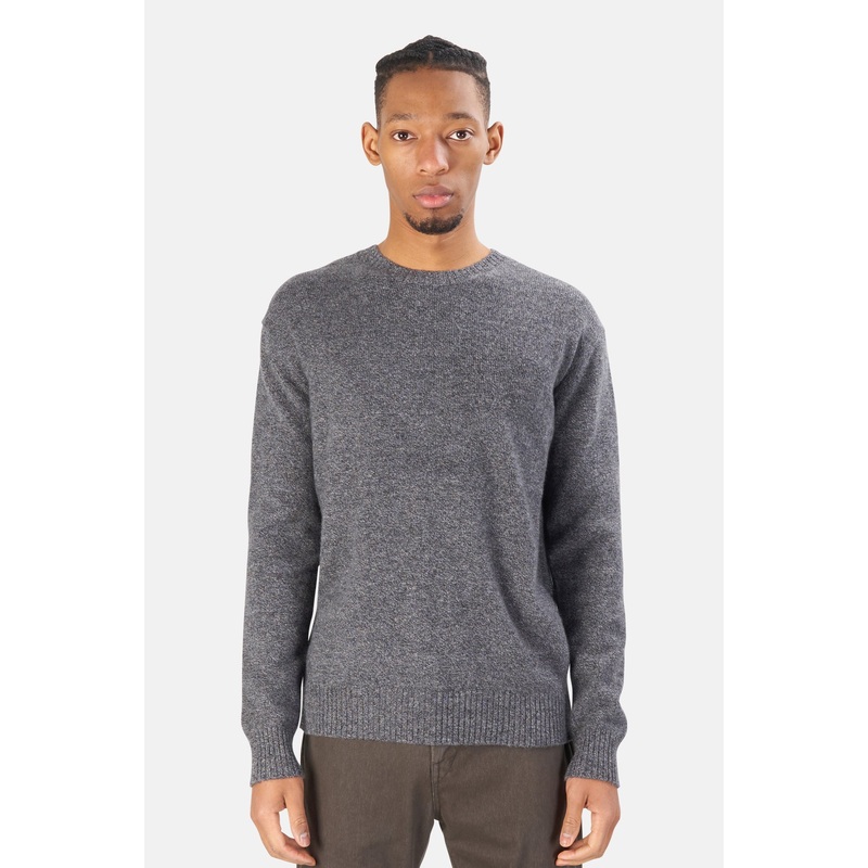 Winslow Oversized Luxe Cashmere Crew Marled Black