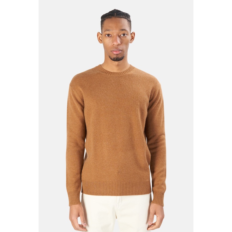 Winslow Oversized Luxe Cashmere Crew Pecan Rust