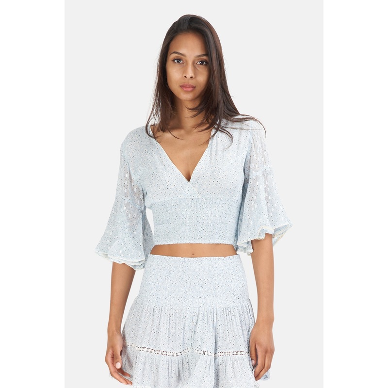 Aragon Flowers Top Azur|OS
