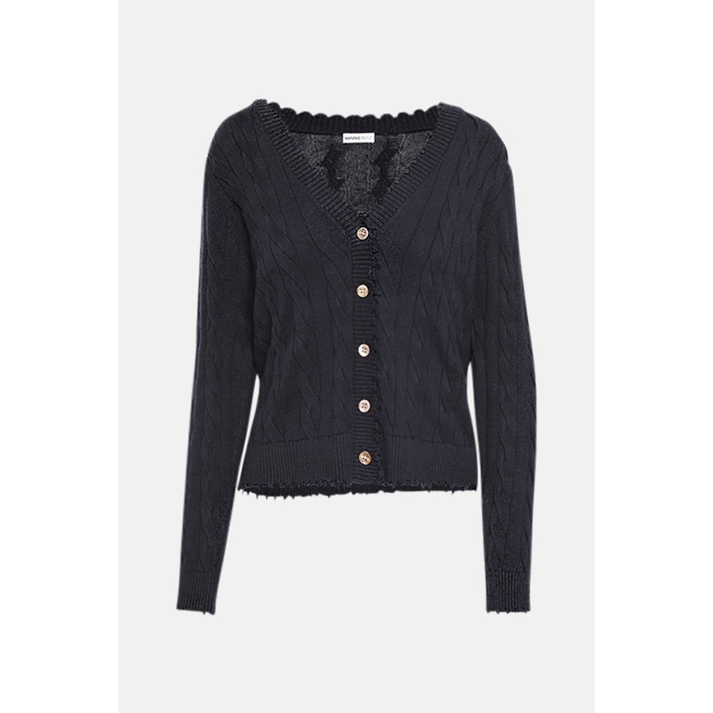 Cable Cardigan Navy|XS|S|M|L