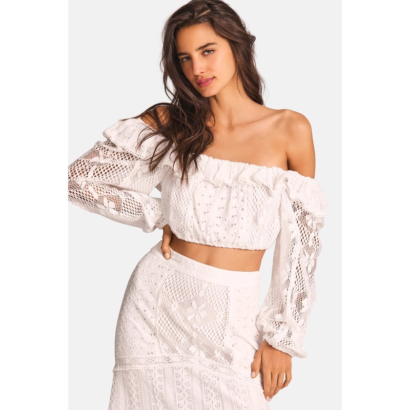 Dorabella Crop Top True White|XS|S|M